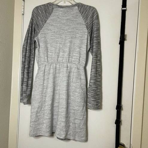 Anthropologie  saturday sunday gray long sleeve sweater dress with pockets size S