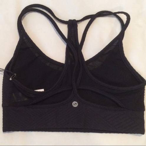 Vimmia NWT  Yoga Sports Bra, Sexy Strappy, Black Racer Back Bra, Small