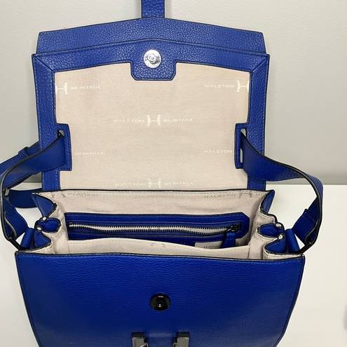 Halston Heritage structured satchel shoulder bag in blue