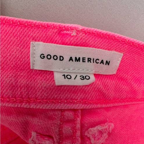 Good American  Pink Denim Shorts