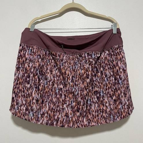 Athleta  NWT Run With It 14 Inch Skort in Patterned Purple Size XL