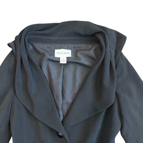 White House | Black Market  WHBM Black Blazer Jacket w/ Satin Sash Size 4 Women's