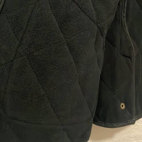 Krass&co Lauren Jeans  Western Quilted Denim Vest With Leather Trim Size Medium