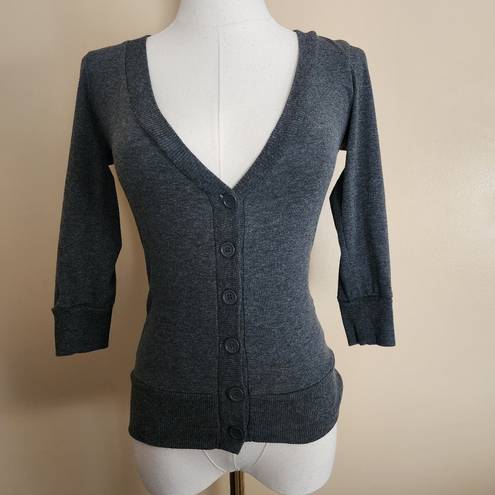 Zenana Outfitters Charcoal Cardigan, Women's S