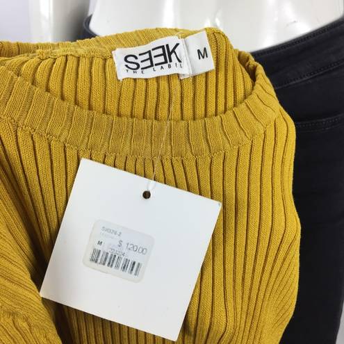 SEEK the Label  Ribbed Long Sleeve Top Size M