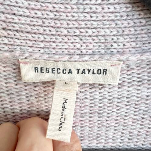 Rebecca Taylor  pale pink heathered long cardigan duster size Large