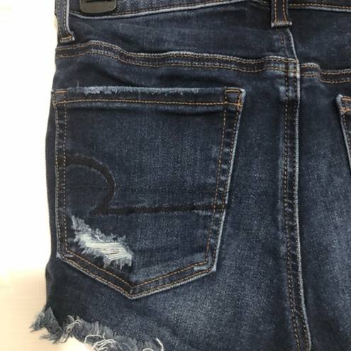 American Eagle  next level stretch Jean‎ denim short shorts size 00 distressed