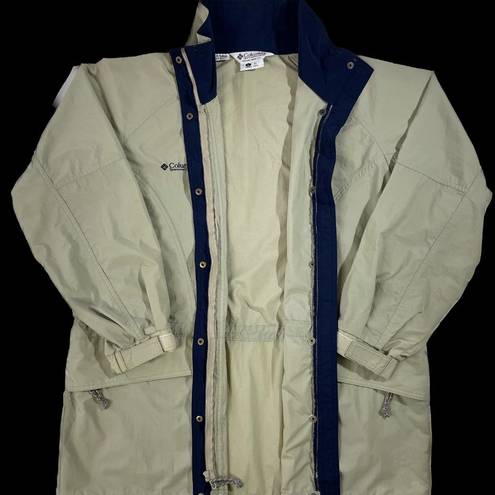 Columbia Vintage Women  Light Softshell Cinch Waist Beige Jacket Large