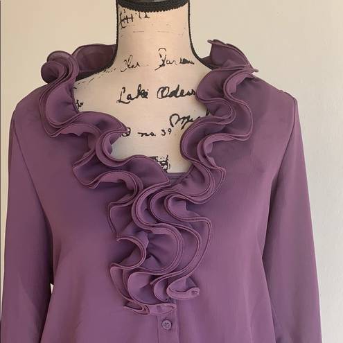 AB Studio  lavender layered blouse