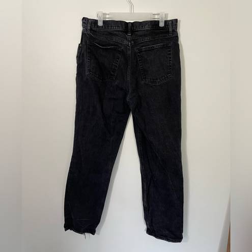 Abercrombie & Fitch  The 90’s Straight Ultra High Rise Black Denim Jeans