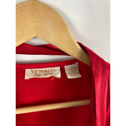 Victoria's Secret  Gold Label Vintage 90s Red Wrap Robe Size OS