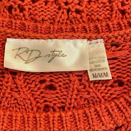 RD Style  Crochet Tank Top Coral Peach  M