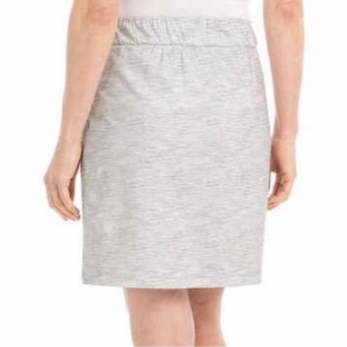 Hilary Radley  Light Gray Space Dye Pull-On Skirt