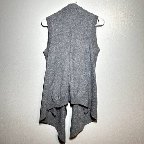 FATE. Angora Cardigan Sweater Vest Open Front Knit Sleeveless Handkerchief Hem