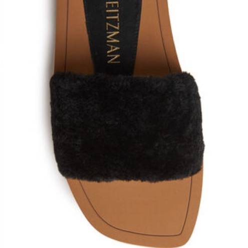 Stuart Weitzman Cammy Shearling Slide Sandals 7.5