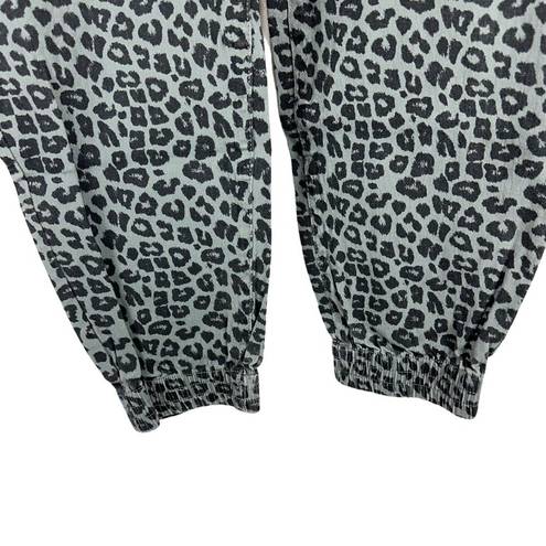 Celebrity Pink  Women's Elastic Waist Cheetah Print Jogger Pants Size XL Gray