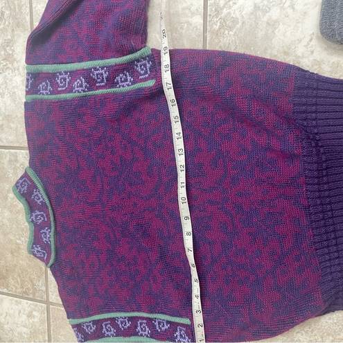 Purple Snow Vtg Demetre Womens Medium Wool acrylic blend Ski Sweater    Hong Kong