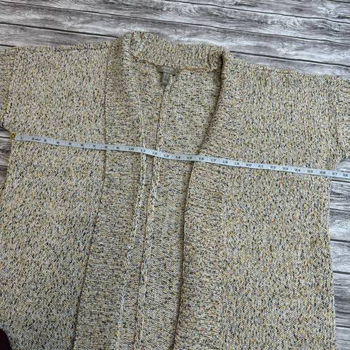 Krass&co Naturals D& Women's Short Sleeve Open Multicolor Cardigan Sweater 1X Draped