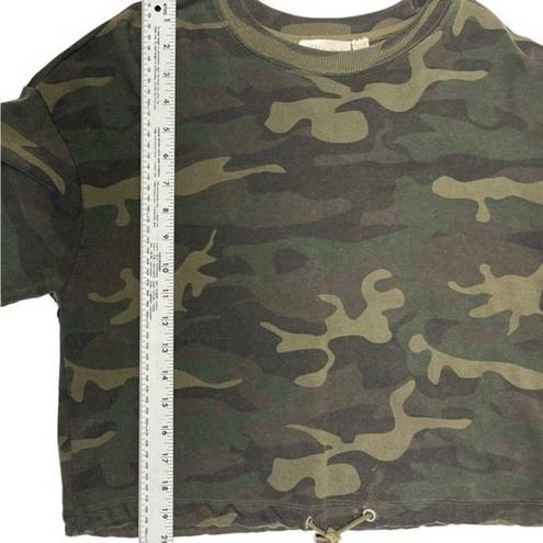 RD Style R D Style Green Camo Crop Sweatshirt Size S