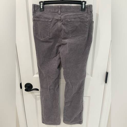 St. John’s Bay  Petite Gray Straight Leg Corduroy Pants Women’s Size 10P