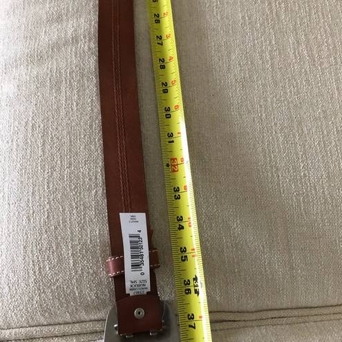 Carhartt NWT  Brown Leather Belt with Cool Unusual Buckle