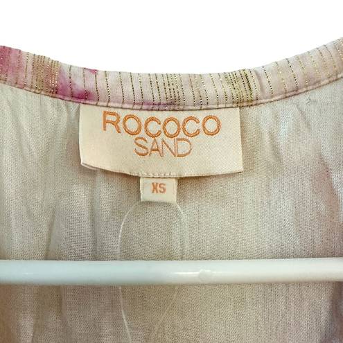 Rococo NEW  Sand Etre Metallic Maxi Dress Pink Multi