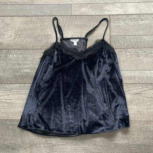 Nine West Size XL Navy Blue Velvet 90s Y2K Style Tank Top