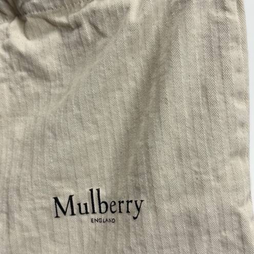 Mulberry  England Soft Lined Cream Dustbag 9.5 x10.5 Inch Drawstring Cinch Bag