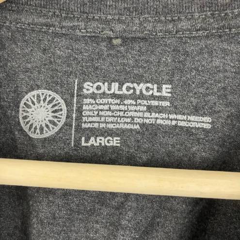 SoulCycle Grey Black Cropped Graphic Tee