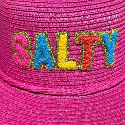 Simply Southern NWT  Preppy Bucket‎ Straw Hat “Salty” Pink One Size