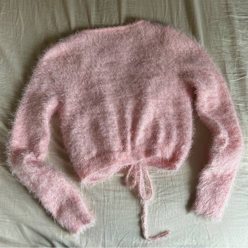 The Moon Sugar Baby Pink Ballet Barbie Fuzzy Sweater