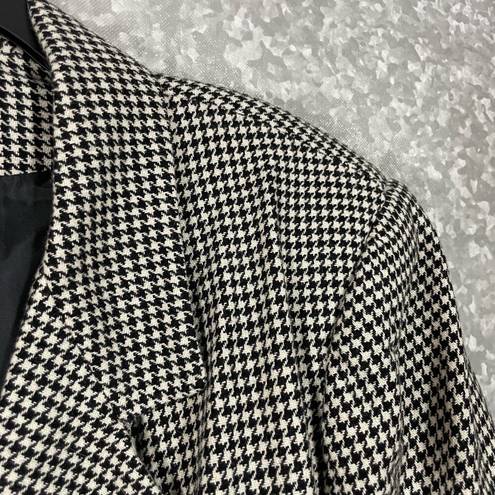 Houndstooth Savannah Women's Vintage Plus Size  Blazer - Size 22W - Preppy Twee