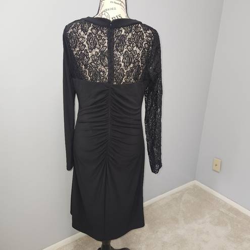 Scarlett  EUC  Long Sleeve Jersey Dress With Lace Sleeve Size 10