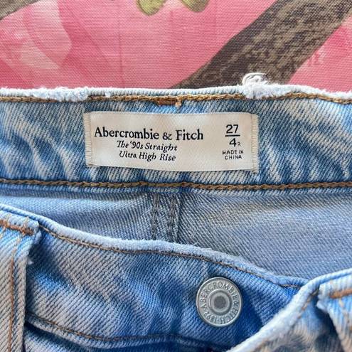 Abercrombie & Fitch Abercombie & Fitch 90s straight ultra high rise blue jeans