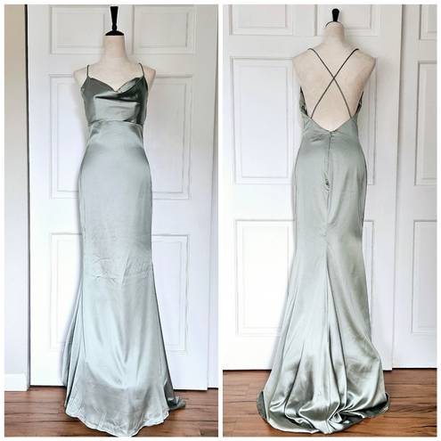 Scarlett Portia &  Dana Gown in Olive Green Size 6 NWT Black Tie Formal Wedding