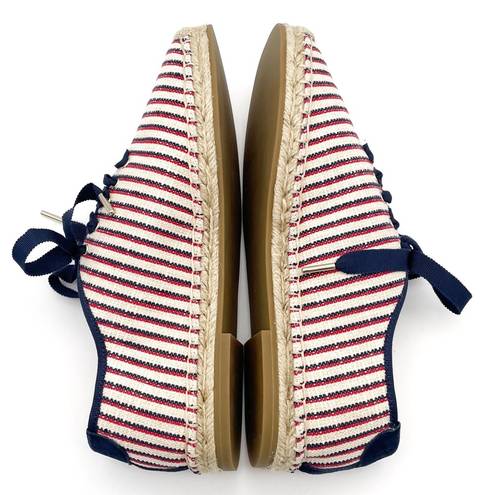 Joie NEW  Corston Espadrille Sneaker Navy Red Cream Gold Women’s 38.5 US 7.5-8