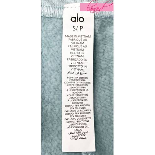 Alo Yoga Alo High-Waist Free Time Offline Straight Leg Sweatpants Chalk Blue Wide Leg S