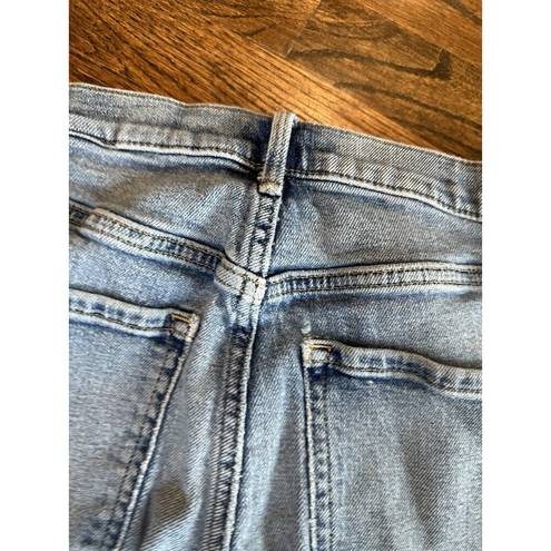 Banana Republic  High Rise Wide Leg Crop Cutoff Blue Jeans Size 24