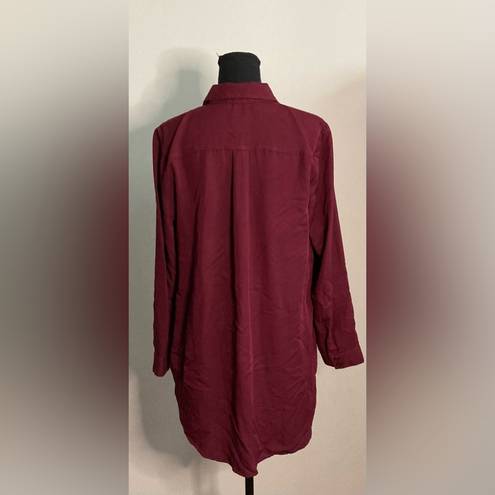 Chico's Chico’s- Burgundy woman’s button down size 1