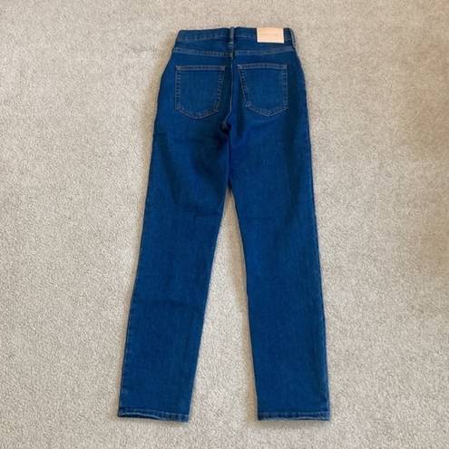 Everlane ⭐️  high rise slim straight blue jeans in size 25