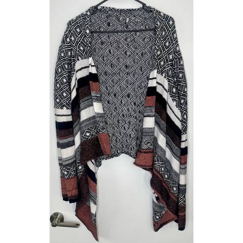 BKE Striped Fly Away Knit Cardigan Sweater