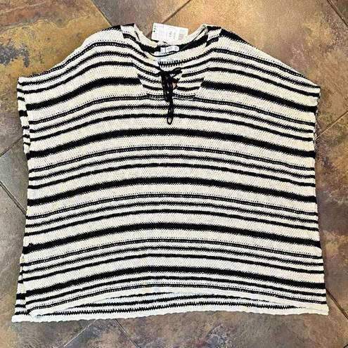 Mango NWT MNG Striped Poncho Cape Isabela Small