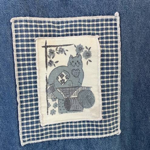 Brooks Bobbie  Denim Cat Plaid Dress