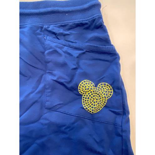 Disney  Parks Mickey Mouse Blue Skirt Size L Front Pockets