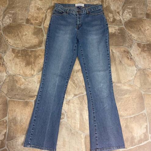 Steve & Barry's  Dungarees Y2k Vintage Rigid Denim High Rise Boot Cut Mom Jeans 8