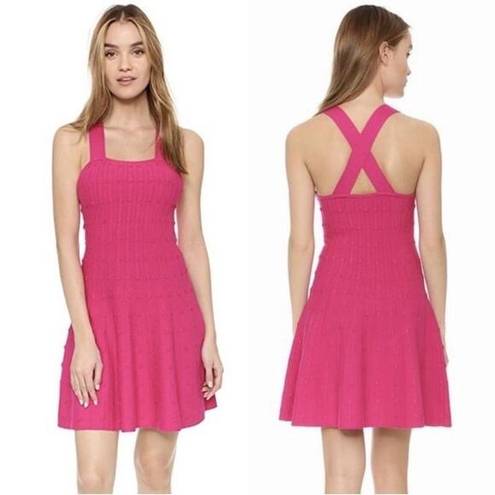 Shoshanna  Pink Racerback Knit Mini Dress Size Large