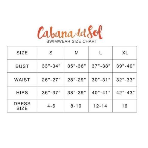 Cabana Del Sol  NEW Women’s 2-piece Medium Swimwear with Puff Sleeves (L001)