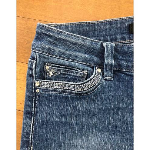 White House | Black Market  blue boot leg Rhinestone jeans size 2s