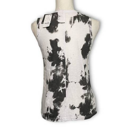 Grayson Threads NWT Black White Cool Mom Tie Dye Ink Spot Muscle Tee Tank Top New