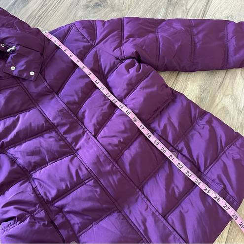 St. John’s Bay  purple puffer coat with hood size Large